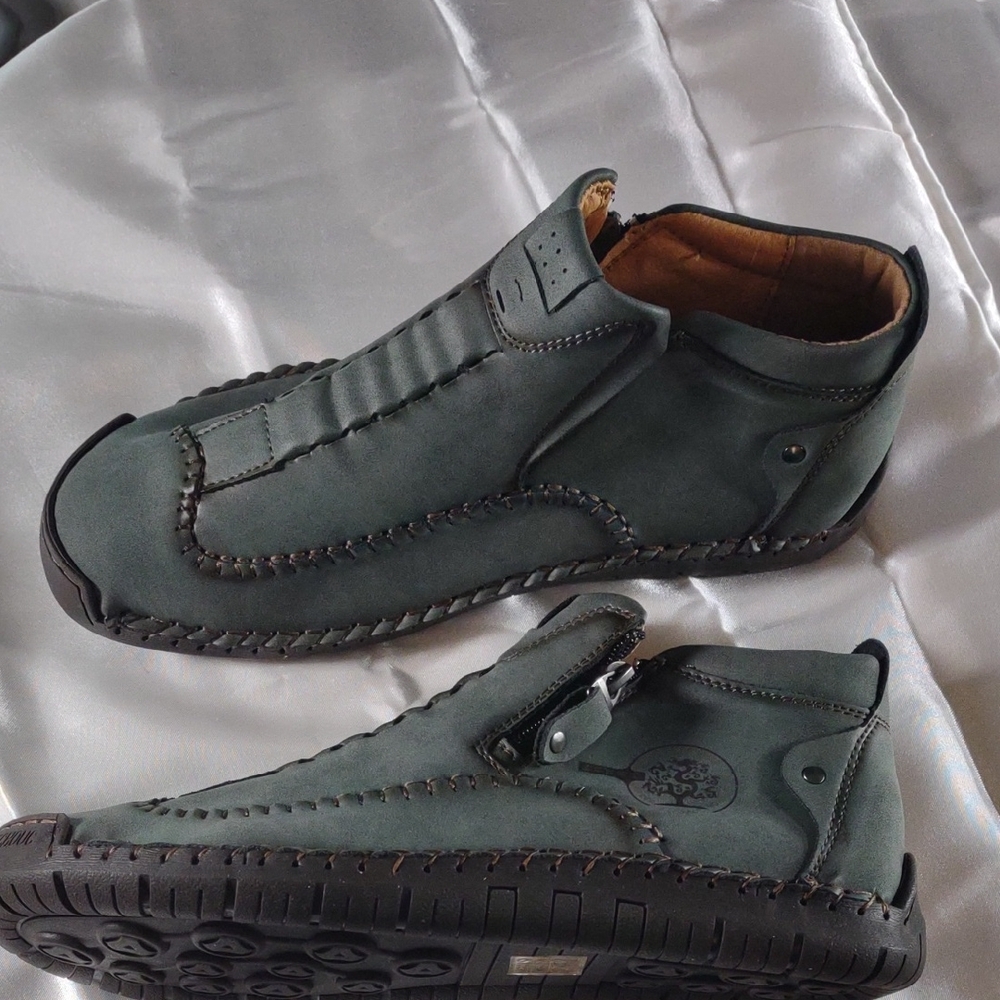 NWT Men's Casual Faux Leather Light Teal Loafers / Shoes - Size 11